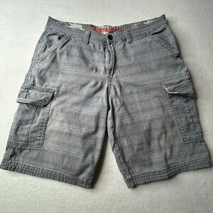 Company 81 VINTAGE Y2K RARE Mens Size 36 Gray Tactical Cargo Shorts Snow Camo